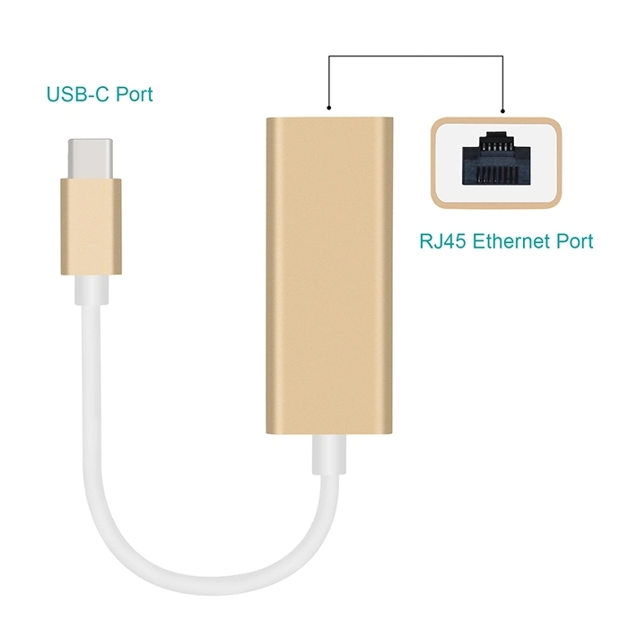 Aluminum Alloy Metal Type-C Port Network Card, 1000 Mbps