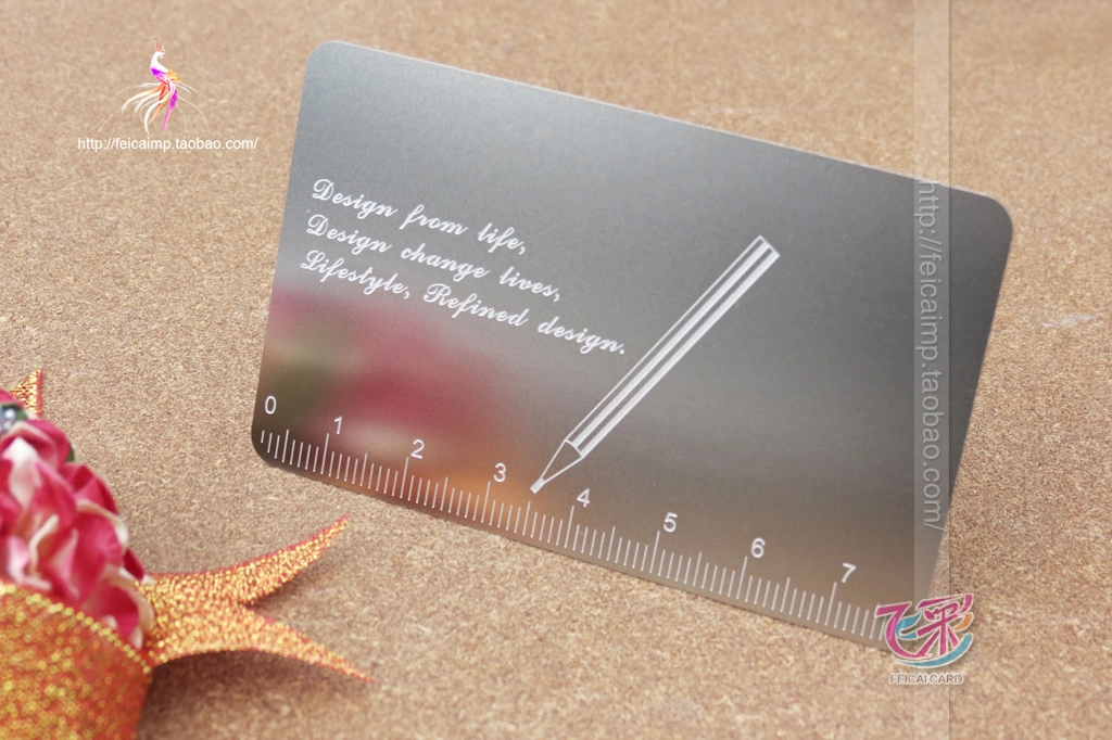 Stainless Steel Aluminum Copper Luxury Etched Metal Business Card
