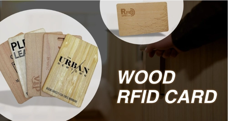 Logo Printed UHF HF Chip Proximity Contactless Wood RFID NFC Smart Loyalty Cards
