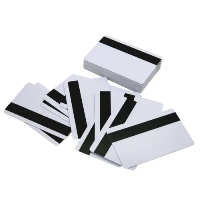 Высококачественные белые карты из ПВХ с магнитной полосой Hico 1/2 дюйма - пустая пластиковая карта из ПВХ Cr80 30 мил